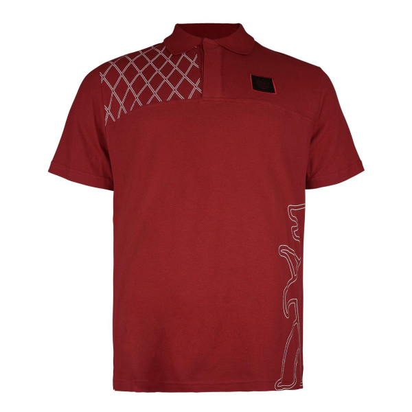 Herren Polo Raute rot