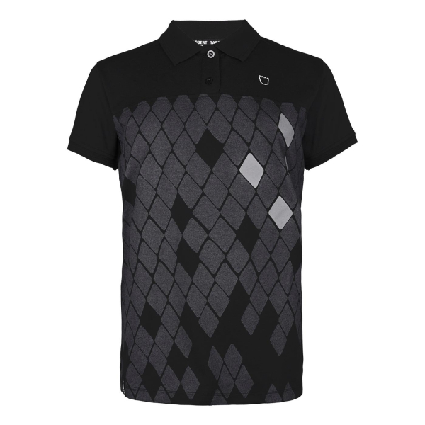 Herren Polo Raute schwarz